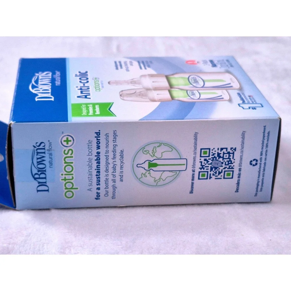 Dr. Brown's 2oz Options+ Anti‑Colic Narrow Baby Bottles Preemie Flow – New